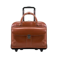 McKlein USA W Series LAKEWOOD Ladies' Leather Check-Point Friendly Briefcase, Brown (96614)