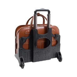 McKlein USA W Series LAKEWOOD Ladies' Leather Check-Point Friendly Briefcase, Brown (96614)