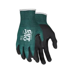 Work Gloves<MCR Safety Cut Pro Hypermax Fiber/Nitrile Work Gloves, XS, A2 Cut Level, Green/Black, Pair (96782XS)