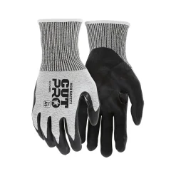 Work Gloves<MCR Safety Cut Pro Hypermax Fiber/Bi-Polymer Work Gloves, Salt-and-Pepper/Black, XS, Pair (92754BPXS)