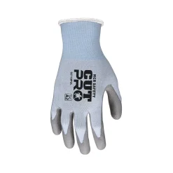 Work Gloves<MCR Safety Cut Pro Hypermax Fiber/Polyurethane Work Gloves, Blue/Gray, M, Pair (92718PUM)