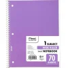 Mead 1-Subject Notebook, 8.0" x 10.5", Wide Ruled, 70 Sheets, Purple (05510BA7) Sale
