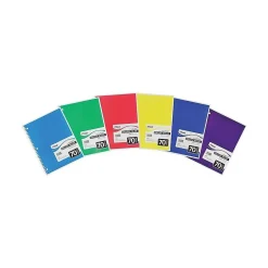Mead 1-Subject Notebooks, 8" x 10.5", College Ruled, 70 Sheets, 24/Carton (MEA05512-CT) New