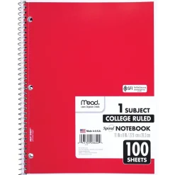 Mead 1-Subject Notebooks, 8