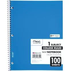 Mead 1-Subject Notebooks, 8