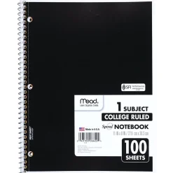 Mead 1-Subject Notebooks, 8