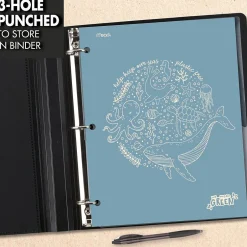 Mead We Mean Green 3-Hole Punched 2-Pocket Paper Folders, Assorted Colors (330000F) Outlet