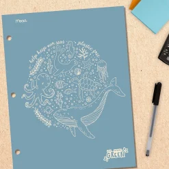 Mead We Mean Green 3-Hole Punched 2-Pocket Paper Folders, Assorted Colors (330000F) Outlet