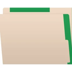 Medical Arts Press File Folder, Straight-Cut, Letter Size, Manila Stock, Manila/Dark Green, Reinforced Right Side, 50/Box Clearance