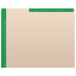 Medical Arts Press File Folder, Straight-Cut, Letter Size, Manila Stock, Manila/Dark Green, Reinforced Right Side, 50/Box Clearance