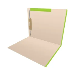 Medical Arts Press File Folder, Straight-Cut, Letter Size, Manila Stock, Manila/Light Green, Reinforced Right Side, 50/Box