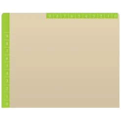Medical Arts Press File Folder, Straight-Cut, Letter Size, Manila Stock, Manila/Light Green, Reinforced Right Side, 50/Box