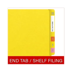 Medical Arts Press Heavy Duty End Tab File Folder, Straight-Cut, Letter Size, Yellow, 40/Box (S-09461-YLW) Best