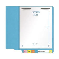 Medical Arts Press Heavy Duty End Tab File Folder, Straight-Cut, Letter Size, Blue, 40/Box (S-09461-DBL) Online