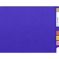 Medical Arts Press Heavy Duty End Tab File Folder, Straight-Cut, Letter Size, Purple, 40/Box (S-09461-PUR) New