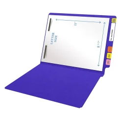 Medical Arts Press Heavy Duty End Tab File Folder, Straight-Cut, Letter Size, Purple, 40/Box (S-09461-PUR) New