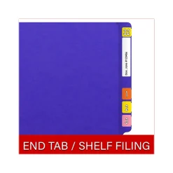 Medical Arts Press Heavy Duty End Tab File Folder, Straight-Cut, Letter Size, Purple, 40/Box (S-09461-PUR) New