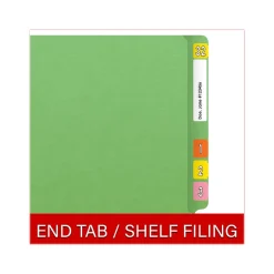Medical Arts Press Heavy Duty End Tab File Folder, Straight-Cut, Letter Size, Green, 40/Box (S-09461-GRN) Hot