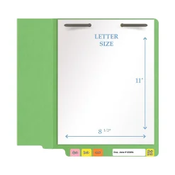 Medical Arts Press Heavy Duty End Tab File Folder, Straight-Cut, Letter Size, Green, 40/Box (S-09461-GRN) Hot