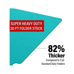 Medical Arts Press Heavy-Duty End Tab File Folder, Straight Cut, Letter-Size, Light Blue, 40/Box (S-09458-LBL) Clearance