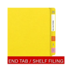 Medical Arts Press Heavy-Duty End Tab File Folder, Straight Cut, Letter-Size, Yellow, 40/Box (S-09458-YLW) Hot