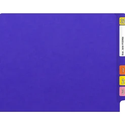 Medical Arts Press Heavy-Duty End Tab File Folder, Straight Cut, Letter-Size, Purple, 40/Box (S-09459-PUR) Outlet