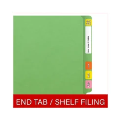 Medical Arts Press Heavy-Duty End Tab File Folder, Straight Cut, Letter-Size, Green, 40/Box (S-09459-GRN) Outlet