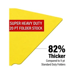 Medical Arts Press Heavy-Duty End Tab File Folder, Straight Cut, Letter-Size, Yellow, 40/Box (S-09459-YLW) Discount