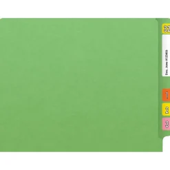 Medical Arts Press Heavy-Duty End Tab File Folder, Straight Cut, Letter-Size, Green, 40/Box (S-09458-GRN)