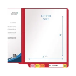 Medical Arts Press Heavy-Duty End Tab File Folder, Straight Cut, Letter-Size, Red, 40/Box (S-09458-RED) Outlet