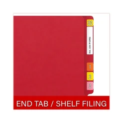 Medical Arts Press Heavy-Duty End Tab File Folder, Straight Cut, Letter-Size, Red, 40/Box (S-09458-RED) Outlet