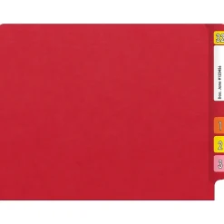 Medical Arts Press Heavy-Duty End Tab File Folder, Straight Cut, Letter-Size, Red, 40/Box (S-09459-RED) Sale