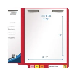 Medical Arts Press Heavy-Duty End Tab File Folder, Straight Cut, Letter-Size, Red, 40/Box (S-09459-RED) Sale