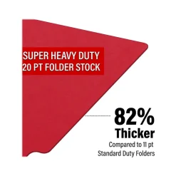 Medical Arts Press Heavy-Duty End Tab File Folder, Straight Cut, Letter-Size, Red, 40/Box (S-09459-RED) Sale