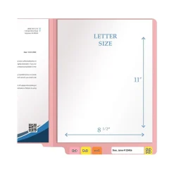 Medical Arts Press Heavy-Duty End Tab File Folder, Straight Cut, Letter-Size, Pink, 40/Box (S-09458-PNK) Outlet