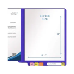 Medical Arts Press Heavy-Duty End Tab File Folder, Straight Cut, Letter-Size, Purple, 40/Box (S-09458-PRP) Clearance