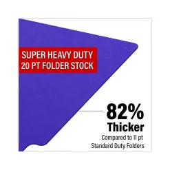 Medical Arts Press Heavy-Duty End Tab File Folder, Straight Cut, Letter-Size, Purple, 40/Box (S-09458-PRP) Clearance