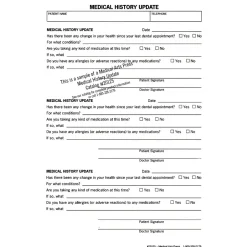 Outlet ® History Update Form, Dental Medical Forms