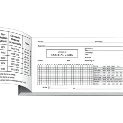 Discount Log of Hospital Visits, Pocket-sized, 1-Part Medical Forms