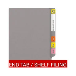 Medical Arts Press Reinforced End Tab File Folder, Straight Cut, Letter-Size, Gray, 250/Carton (S-01502-GRY-B) Online