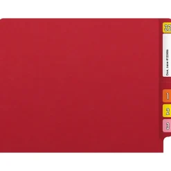Medical Arts Press Reinforced End Tab File Folder, Straight Cut, Letter-Size, Red, 250/Carton (S-01502-RED-B)