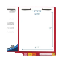 Medical Arts Press Reinforced End Tab File Folder, Straight Cut, Letter-Size, Red, 250/Carton (S-01502-RED-B)