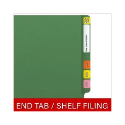 Medical Arts Press Reinforced End Tab File Folder, Straight Cut, Letter-Size, Green, 50/Box (S-01602-GRN) Sale