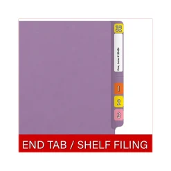 Medical Arts Press Reinforced End Tab File Folder, Straight Cut, Letter-Size, Lavender, 250/Carton (S-01602-LAV-B)