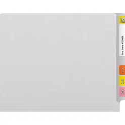 Medical Arts Press Reinforced End Tab File Folder, Straight Cut, Letter-Size, White, 50/Box (S-01501-WHT) Clearance