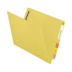 Medical Arts Press Reinforced End Tab File Folder, Straight Cut, Letter-Size, Yellow, 50/Box (S-01501-YLW)
