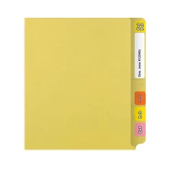 Medical Arts Press Reinforced End Tab File Folder, Straight Cut, Letter-Size, Yellow, 50/Box (S-01501-YLW)