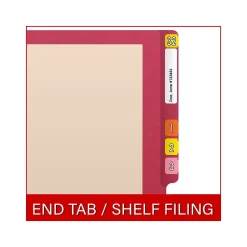 Medical Arts Press Reinforced End Tab File Folder, Straight-Cut, Letter Size, Manila/Red, 50/Box (S-09473-RED) Discount