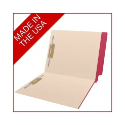 Medical Arts Press Reinforced End Tab File Folder, Straight-Cut, Letter Size, Manila/Red, 50/Box (S-09473-RED) Discount