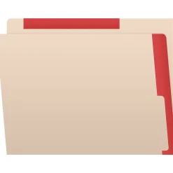 Medical Arts Press Reinforced Top Tab File Folder, Full-Cut, Letter Size, Manila/Red, 50/Box (S-09468-RED) New